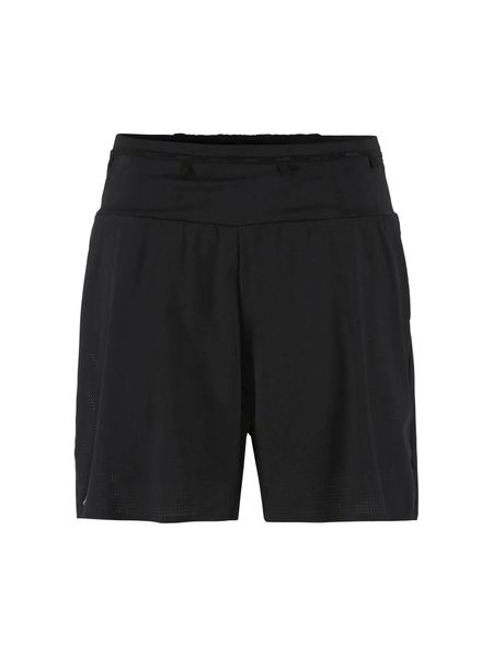 Craft PRO Trail Shorts M – Lekkie spodenki 2w1 z ripstopu z recyklingu –. Czarne szorty męskie Craft, z elastanu, bez kołnierzyka. Za 382.00 zł.