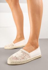 Beżowe Ażurowe Espadryle Ozdobione Plecionym Sznurkiem Sdivaya. Brązowe espadryle damskie Born2be, w ażurowe wzory, z jeansu, bez obcasa, na płaskiej podeszwie. Za 79.99 zł.