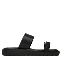 Klapki Calvin Klein Jeans. Czarne klapki damskie Calvin Klein Jeans, bez wzorów, z jeansu, bez obcasa. Za 439.99 zł.
