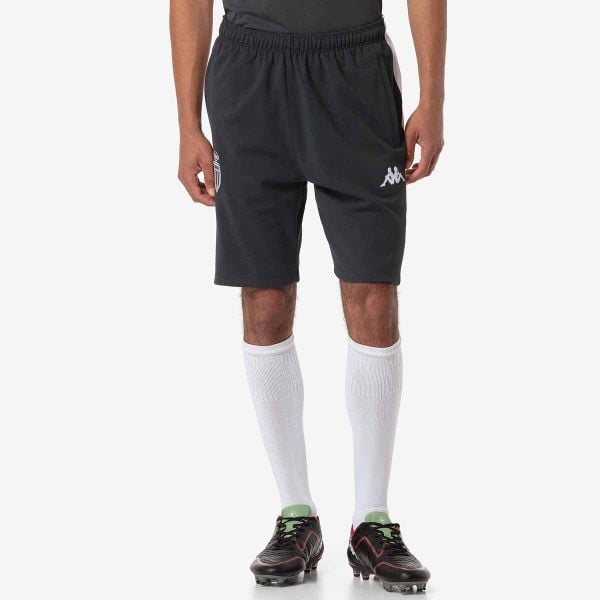 Krótki AS Monaco Alozip 8 2024/25. Białe szorty męskie Kappa, bez wzorów, sportowe. W wyprzedaży za 177.50 zł.