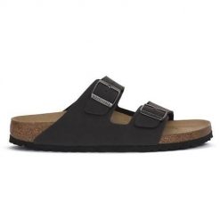 Klapki męskie Birkenstock Arizona Velvet. Czarne klapki i japonki męskie Birkenstock, z materiału. Za 425.35 zł.