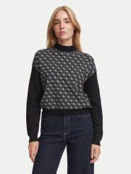Guess Sweter W5BR23 Z3JD2 Czarny Regular Fit. Czarne swetry klasyczne damskie Guess, xs, z syntetyku, bez kołnierzyka. Za 434.99 zł.