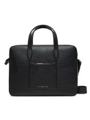 Tommy Hilfiger Torba na laptopa Th Central Slim Computer Bag AM0AM13484 Czarny. Czarne torby na laptopa damskie Tommy Hilfiger, bez wzorów, ze skóry. Za 479.99 zł.
