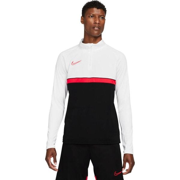 Bluza sportowa męska Nike Dri-FIT Academy 21 Drill Top. Białe bluzy bez kaptura męskie Nike, bez wzorów, sportowe, bez kołnierzyka, bez ramiączek. Za 215.73 zł.