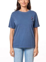 Scotch & Soda Koszulka w kolorze granatowym rozmiar: M. Niebieskie bluzki damskie Scotch & Soda, m, z aplikacjami, z bawełny, bez kołnierzyka, bez ramiączek. Za 70.24 zł.