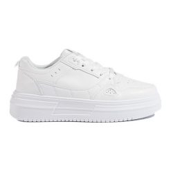Białe damskie buty sportowe sneakersy. Białe buty sportowe na co dzień damskie bez wzorów. Za 110.92 zł.