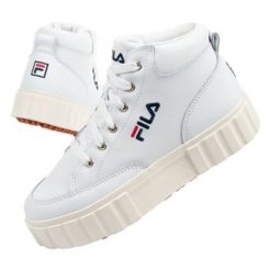 Buty Fila Sandblast FFW018710004 białe. Białe buty sportowe na co dzień damskie bez wzorów, ze skóry. Za 328.84 zł.
