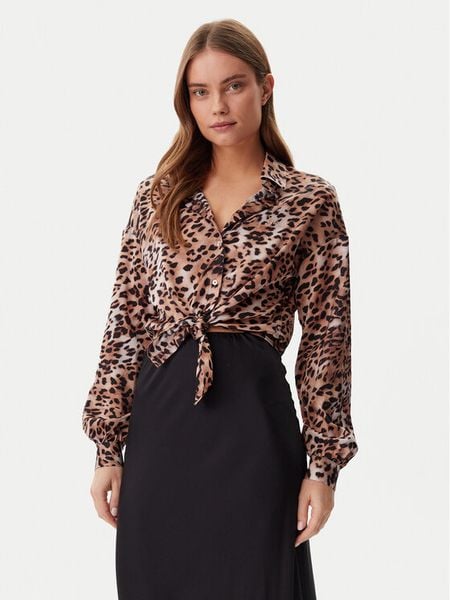 Guess Koszula W5GH0IWH9C2 Kolorowy Regular Fit. Koszule damskie Guess, l, z aplikacjami, z syntetyku, bez kołnierzyka, bez ramiączek. Za 219.99 zł.