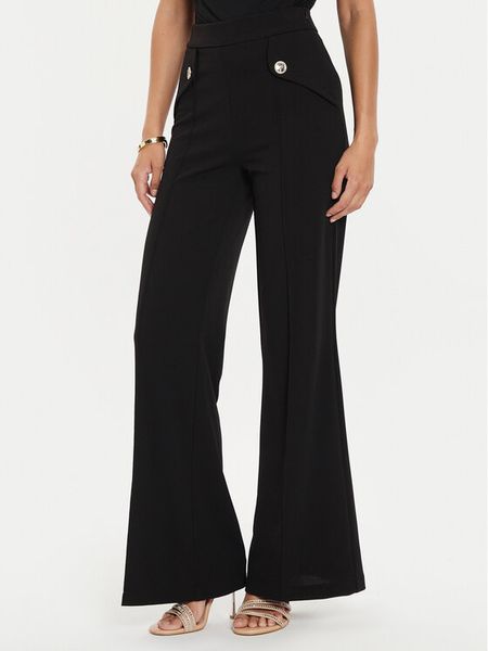 Rinascimento Spodnie materiałowe CFC0019594002 Czarny Regular Fit. Czarne spodnie materiałowe damskie RINASCIMENTO, bez wzorów, z materiału. Za 259.99 zł.