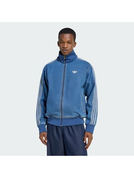 Adidas Bluza adicolor Denim Firebird KD1517 Niebieski Loose Fit. Niebieskie bluzy bez kaptura męskie Adidas, m, z bawełny. Za 438.99 zł.