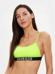 Calvin Klein Swimwear Góra od bikini KW0KW02507 Zielony. Zielone bikini damskie Calvin Klein Swimwear, bez wzorów. Za 259.99 zł.