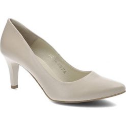 Beżowe Czółenka Clasicco Damskie Eleganckie Obuwie. Brązowe czółenka damskie Clasicco, z aplikacjami, ze skóry, bez obcasa, na szpilce. Za 369.00 zł.