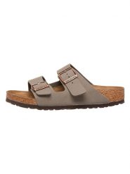Birkenstock Klapki "Arizona" w kolorze szarym rozmiar: 40. Brązowe klapki damskie Birkenstock, bez wzorów, bez obcasa. Za 378.63 zł.