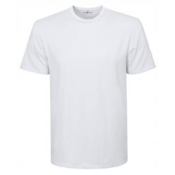 Koszulka Męska (T-Shirt) - Pako Jeans - Domieszka Elastanu, Biała. Białe t-shirty męskie Pako Jeans, l, bez wzorów, z bawełny, bez kołnierzyka. Za 65.00 zł.
