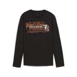 Młodzieżowa koszulka MID90S z długim rękawem PUMA Black. Czarna bluzki damskie Puma, m, bez wzorów, bez kołnierzyka. Za 109.00 zł.