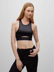 Hugo Top 50483533 Czarny Extra Slim Fit. Czarne topy damskie Hugo, m, bez wzorów, z syntetyku, bez kołnierzyka. Za 349.99 zł.