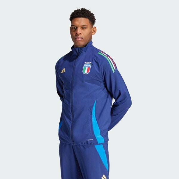 Bluza Italy Tiro 24 Competition Presentation. Niebieskie bluzy bez kaptura męskie Adidas, xl, z materiału. W wyprzedaży za 315.30 zł.