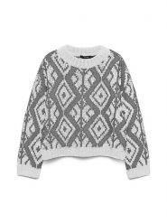 Vero Moda Sweter w kolorze szarym rozmiar: L. Szare swetry klasyczne damskie Vero Moda, l, z wełny, bez kołnierzyka. Za 109.26 zł.