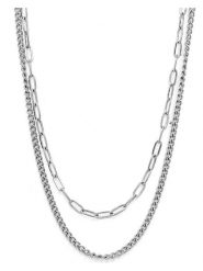 MOODE Naszyjnik "Ornella" - dł. 42 cm rozmiar: onesize. Szare naszyjniki damskie MOODE, ze stali. Za 43.99 zł.