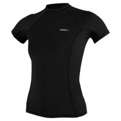 Damska koszulka typu rashguard O'Neill Basic Skins. Czerwone bluzki sportowe damskie O'neill, s, bez wzorów, z materiału, bez ramiączek. Za 165.50 zł.