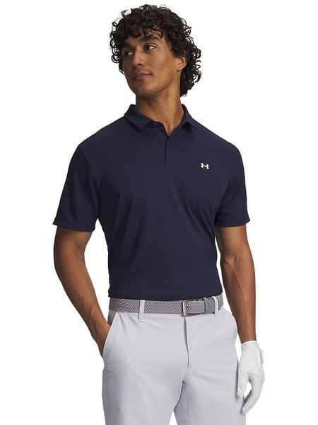 Under Armour Funkcyjna koszulka polo w kolorze granatowym rozmiar: L. Niebieskie koszulki polo męskie Under Armour, l, bez wzorów, z materiału, bez ramiączek. Za 104.95 zł.