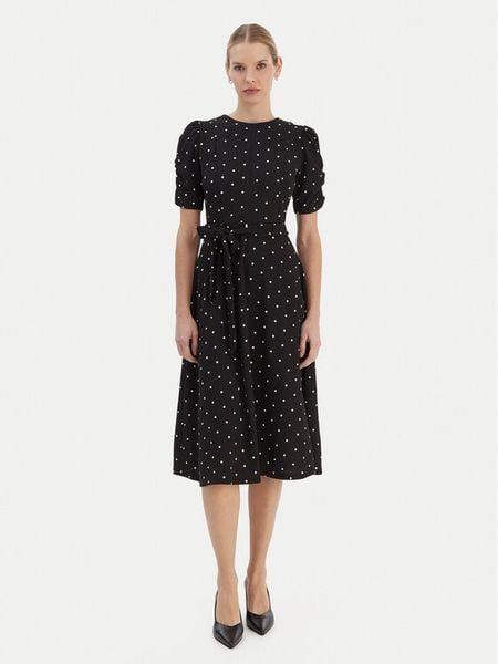 DKNY Sukienka codzienna DD1G3848 Czarny Regular Fit. Czarne sukienki damskie DKNY, na co dzień, bez wzorów, z syntetyku, bez kołnierzyka, bez ramiączek, proste. Za 489.99 zł.