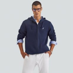 Bluza Męska Nautica Makani FZ. Niebieskie bluzy z kapturem męskie Nautica, m, z materiału. Za 429.00 zł.
