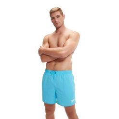 Spodenki szorty męskie kąpielowe Speedo Essentials. Niebieskie kąpielówki męskie Speedo, m, bez wzorów, z materiału, na fitness i siłownię. Za 173.50 zł.