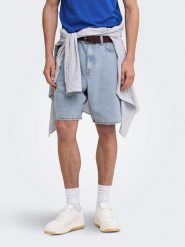 ONLY & SONS Szorty dżinsowe "Onsfade" w kolorze błękitnym rozmiar: XXL. Niebieskie szorty męskie Only & Sons, bez kołnierzyka. Za 56.79 zł.