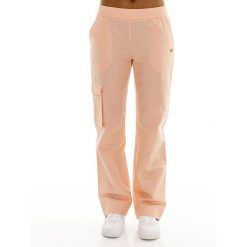 Spodnie dresowe z kieszenie na co dzień na siłownię. Czerwone spodnie dresowe damskie LEONE 1947 APPAREL, bez wzorów, z dresówki. W wyprzedaży za 164.19 zł.