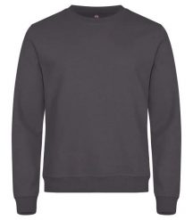 Clique Miami Roundneck – unisexowy sweter bawełna i poliester z recyklingu. Szare swetry męskie CLIQUE, xl, bez wzorów, z bawełny, bez kołnierzyka. Za 166.81 zł.