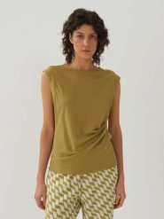 Someday Top w kolorze khaki rozmiar: 38. Brązowe topy damskie Someday, bez wzorów, bez kołnierzyka. Za 96.83 zł.