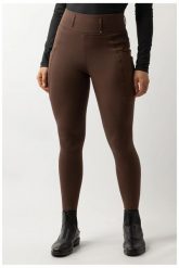 Damskie legginsy jeździeckie z pełną przyczepnością BR Equitation Linda. Brązowe legginsy damskie BR, s, bez wzorów, z materiału. Za 389.50 zł.