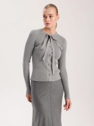 BGN Kardigan w kolorze szarym rozmiar: 40. Szare kardigany damskie BGN, bez wzorów. Za 152.62 zł.