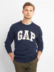 GAP Bluza w kolorze granatowym rozmiar: L. Niebieskie bluzy bez kaptura męskie GAP, l, z bawełny. Za 101.45 zł.