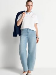 Rich & Royal Koszulka Kobiety Bawełna biały, L. Białe t-shirty damskie Rich & Royal, l, z aplikacjami, z bawełny, bez kołnierzyka. Za 229.95 zł.