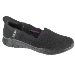 Buty sportowe Sneakersy damskie, Slip-ins: Seager - Believe It. Czarne buty sportowe na co dzień damskie Skechers, bez wzorów, trekkingowe. Za 359.99 zł.