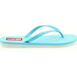 Klapki japonki Big Star 274A131 niebieskie. Niebieskie klapki damskie Big Star, bez wzorów, bez obcasa. W wyprzedaży za 49.00 zł.