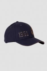 AERONAUTICA MILITARE Granatowa czapka męska Embroidered. Niebieskie czapki męskie AERONAUTICA MILITARE, bez wzorów. W wyprzedaży za 199.99 zł.