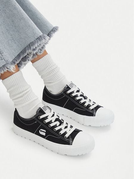 G-Star Raw Trampki CEO-V5-10654-01 Czarny. Czarne trampki i tenisówki damskie G-Star, bez wzorów, z materiału. Za 179.99 zł.