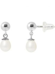 Pearline Złote kolczyki-wkrętki z perłami rozmiar: onesize. Białe kolczyki damskie Pearline, z perłą, złote. Za 282.99 zł.