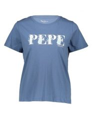 Pepe Jeans Koszulka w kolorze niebieskim rozmiar: S. Niebieskie bluzki damskie Pepe Jeans, s, bez wzorów, z bawełny, bez kołnierzyka, bez ramiączek. Za 92.45 zł.