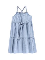 Coccodrillo Sukienka jeansowa WC5128302HGK Błękitny Relaxed Fit. Niebieskie sukienki dziewczęce COCCODRILLO, bez wzorów, z bawełny, bez ramiączek. Za 49.90 zł.