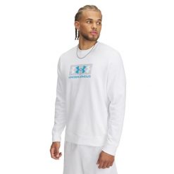 Bluza Under Armour Rival Terry Logo. Białe bluzy bez kaptura męskie Under Armour, m, z materiału. Za 255.20 zł.