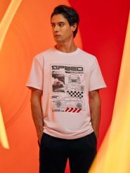 4F T-shirt regular z nadrukiem męski - biały L. Białe t-shirty męskie 4f, l, bez wzorów, z bawełny, bez kołnierzyka. Za 79.99 zł.