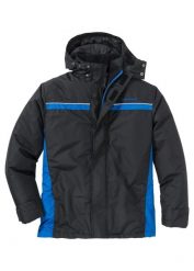 Hydrofobowa kurtka funkcyjna. Czarne kurtki treningowe męskie bonprix, na zimę, m, bez wzorów. Za 379.99 zł.