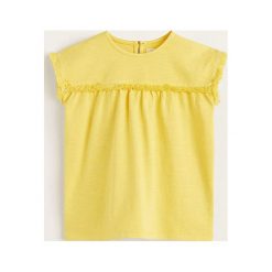 Mango Kids - Sukienka dziecięca Cica 80-104 cm. Niebieskie sukienki dziewczęce Mango Kids, bez wzorów, z bawełny, casualowe, bez ramiączek. W wyprzedaży za 19.90 zł.