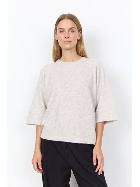 Soyaconcept Sweter "Orlean" w kolorze beżowym rozmiar: XS. Brązowe swetry klasyczne damskie Soyaconcept, xs, bez kołnierzyka. Za 164.95 zł.