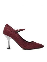 Nine West Szpilki CEO-LP90858-296 Bordowy. Czerwone szpilki Nine West, bez wzorów, z materiału, bez obcasa. Za 249.99 zł.