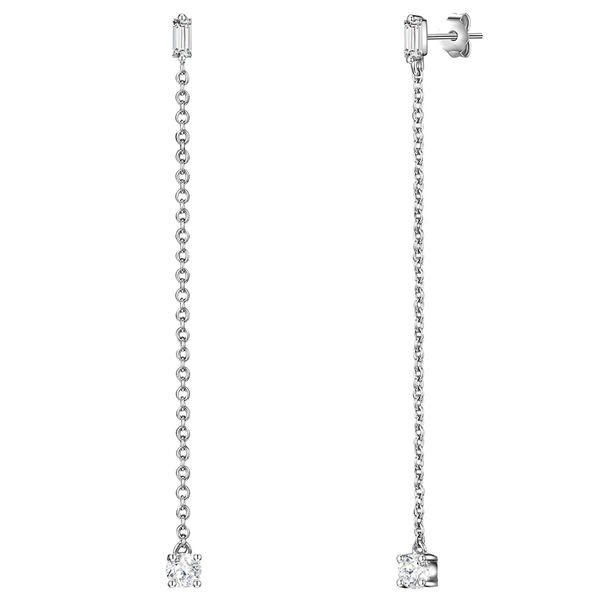 Glanzstücke München Kolczyki wiszące srebrne srebro wysokiej próby Cyrkonia srebrny 1 ct Damski. Szare kolczyki damskie Glanzstücke München, z cyrkonią, srebrne. Za 199.99 zł.